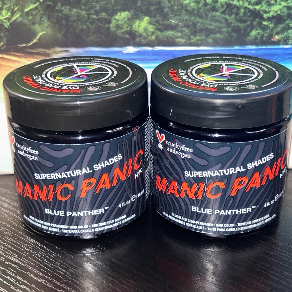 Manic Panic Blue Panther Supernatural Shades Semi-Permanent Hair Color 4oz 2pk